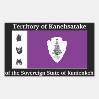 Republic of Kanienkeh(Mohawk Nation)シール 長方形シール
