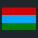 Republic of Karelia Flag ポスター<br><div class="desc">Patriotic flag of Republic of Karelia.</div>