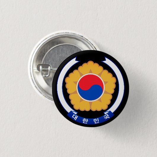 Republic of Korea Emblem 缶バッジ (正面&裏面)