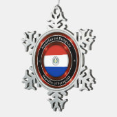 Republic of Paraguay スノーフレークピューターオーナメント (右)