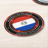 Republic of Paraguay ラウンドペーパーコースター (アングル)