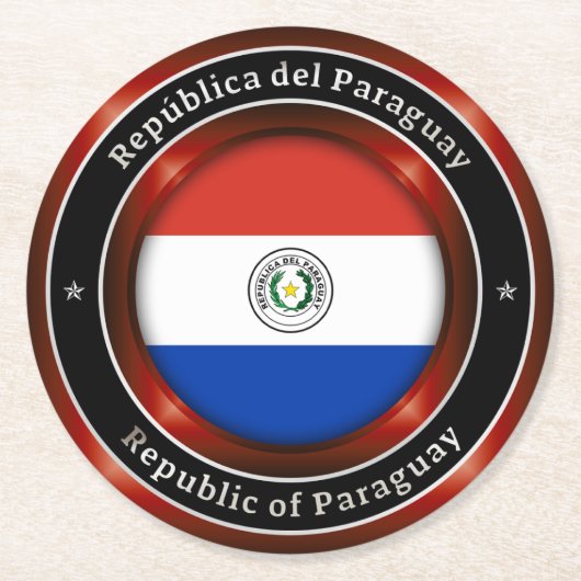 Republic of Paraguay ラウンドペーパーコースター (正面)