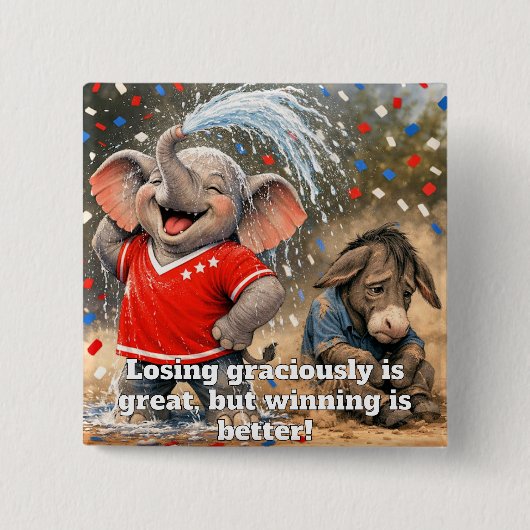 Republican Customizable Midterm Elections Button 缶バッジ (正面)