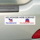 Republican_elephantの民主党ろば、WOND無し… バンパーステッカー (車上)