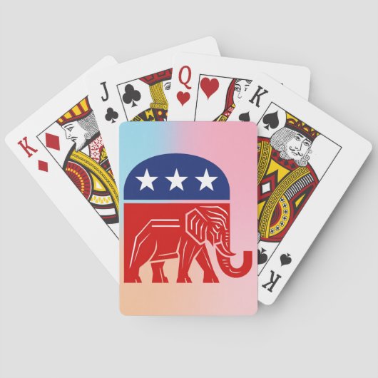 Republican Elephant Political Playing Cards トランプ (裏面)