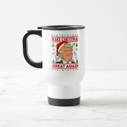 Republican Gift Mug, Donald Trump Merry Christmas トラベルマグ (左)