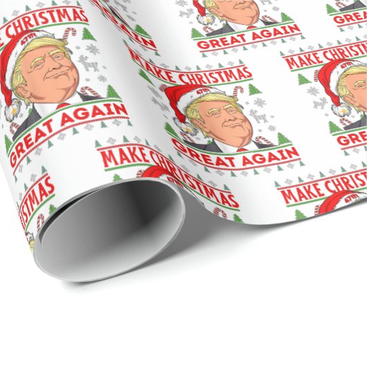 Republican Gift Wrap, Donald Trump Merry Christmas ラッピングペーパー (ロールコーナー)