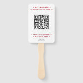 Republican Party Campaign Personalized QR & Photo ハンドファン (裏面)