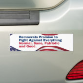 Republican Sticker Anti-Democrat Message バンパーステッカー (車上)