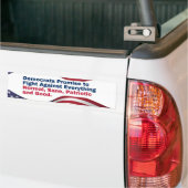 Republican Sticker Anti-Democrat Message バンパーステッカー (トラック上)