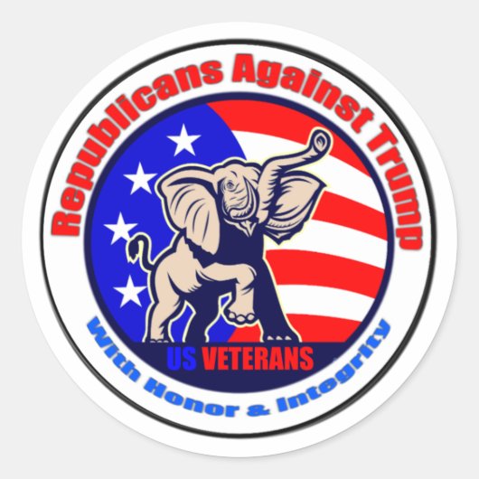 Republicans against trump stickers ラウンドシール (正面)