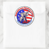 Republicans against trump stickers ラウンドシール (バッグ)