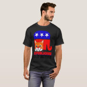 Republicans Do It Better Cat Politics USA American Tシャツ (正面フル)