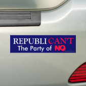 REPUBLICAN'T バンパーステッカー (車上)