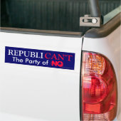 REPUBLICAN'T バンパーステッカー (トラック上)