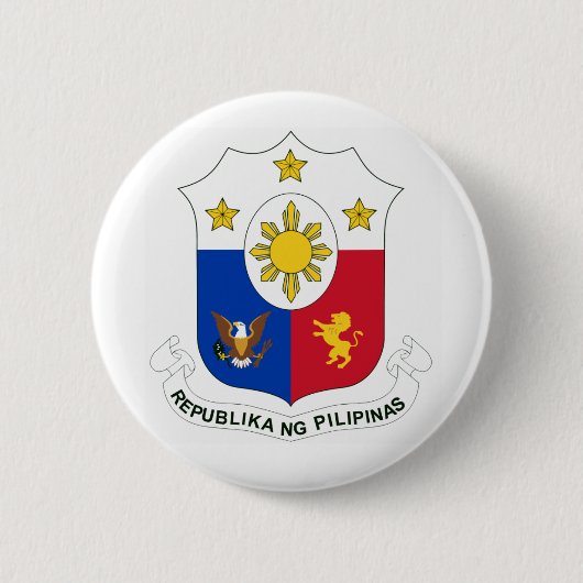Republika NG Pilipinas (紋章付き外衣)ボタン 缶バッジ (正面)