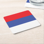 Republika Srpska国旗 スクエアペーパーコースター (アングル)