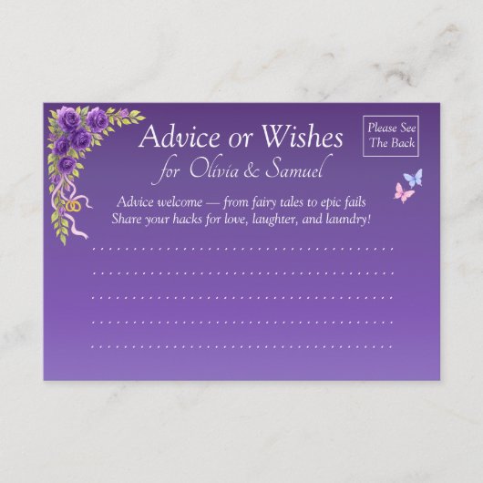 Request for Marriage Hints -  アドバイスカード (正面)