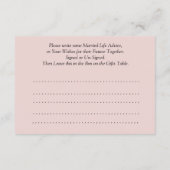 Request for Marriaged Life Hints & Advice  アドバイスカード (裏面)