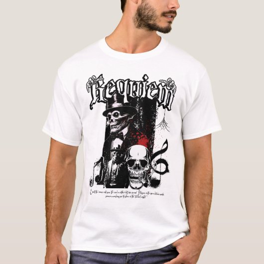 Requiem Skull Gentleman Artwork Tシャツ (正面)