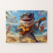 Requin en Vacances Tropicales - Puzzle Joyeux ジグソーパズル (横)