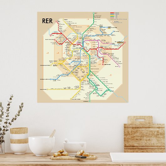 RERパリポスター ポスター (キッチン)