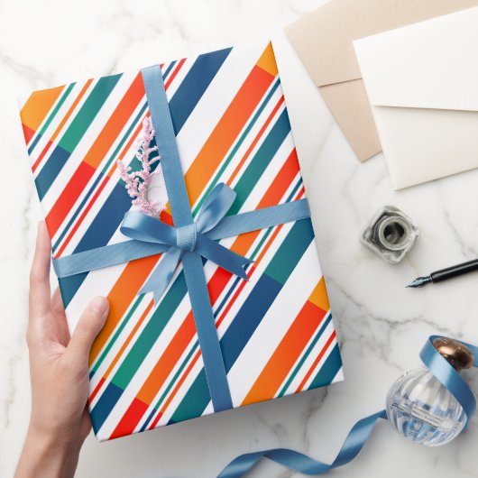 Reroヴィンテージファンキーカラー70s 80s ラッピングペーパー (ギフト)