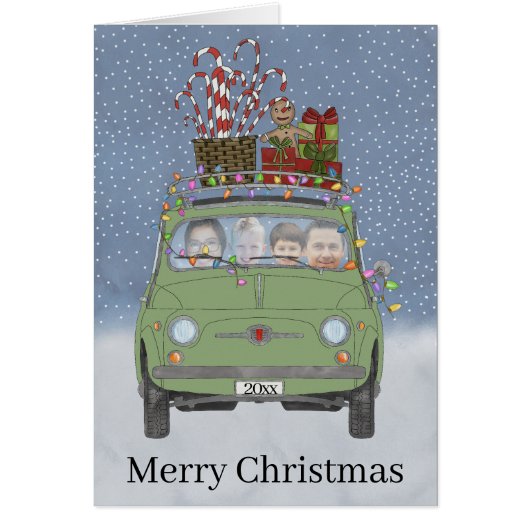 Rero Fiat 500カスタマイズ可能なフォトカード (正面)