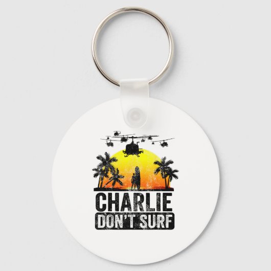 Rertro Vintage Charlie Dont Surf  キーホルダー (正面)