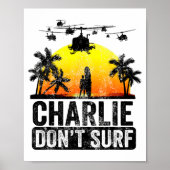 Rertro Vintage Charlie Dont Surf  ポスター (正面)