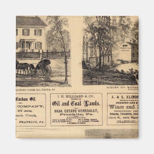 Res,油作品，ビル，油クリーク，ルーズビル マグネット (正面)