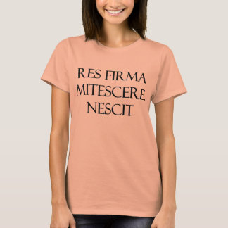 Res Firma Mitescere Nescitレディースバーンアウト Tシャツ