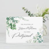 Reschedule the Eucalyptus Watercolor Event 招待状 (スタンド正面)