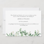 Reschedule the Eucalyptus Watercolor Event 招待状 (裏面)