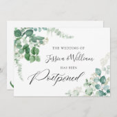 Reschedule the Eucalyptus Watercolor Event 招待状 (正面/裏面)