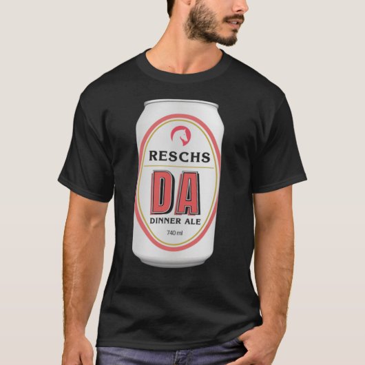 RESCHS DA ビール缶 ディナーエール Dirty Annie レトロ Tシャツ (正面)