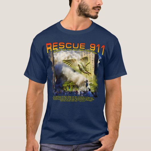 Rescue 911複合水彩  tシャツ (正面)