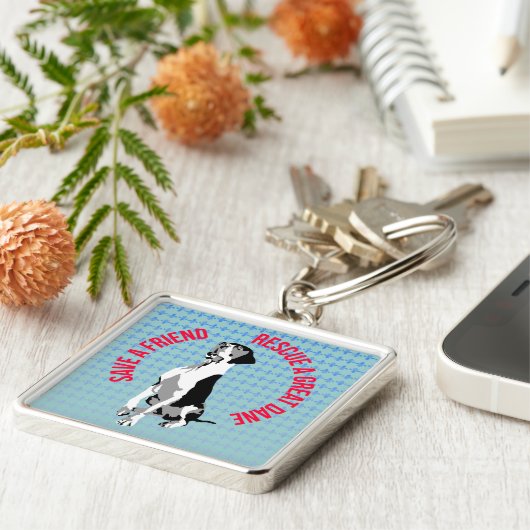 Rescue a Great Dane キーホルダー (側面)