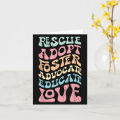 Rescue Adopt Foster Advocate Educate Love Cat Mom, カード (黄色い花)