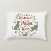 Rescue, Adopt, Love アクセントクッション (裏面)
