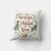 Rescue, Adopt, Love クッション (裏面)