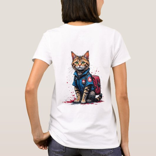 Rescue Cat Tシャツ – Healy Medical Cat (裏面)