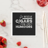 Rescue Cigars From Humidor Cutter Cigar Smoker Gif スタンダードカクテルナプキン (インサイチュ)