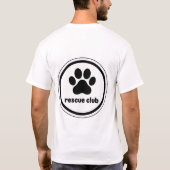 Rescue Club – United by Paws Tシャツ (裏面)
