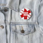 Rescue Diver Cross Dive Flag Button 缶バッジ (インサイチュ)