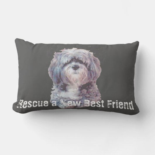 Rescue Dog Lumbar Pillow ランバークッション (正面)
