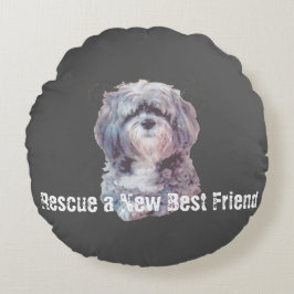 Rescue Dog Round Pillow ラウンドクッション