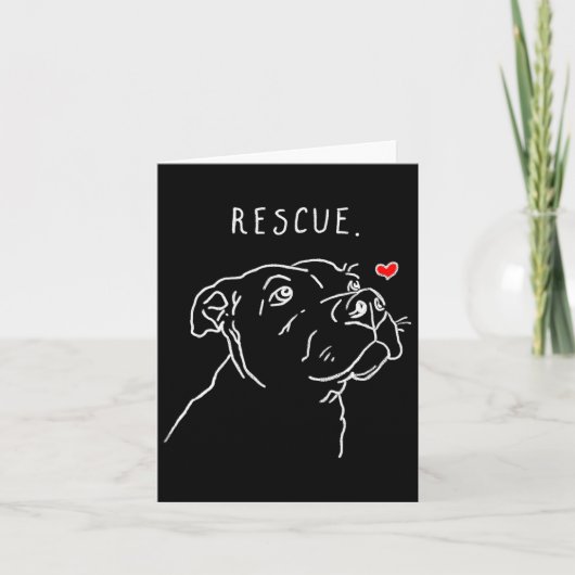 Rescue Dog, Tbull Drawing, Rescue Mom, Adopt Don't カード (正面)