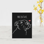 Rescue Dog, Tbull Drawing, Rescue Mom, Adopt Don't カード (黄色い花)