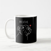 Rescue Dog, Tbull Drawing, Rescue Mom, Adopt Don't コーヒーマグカップ (左)